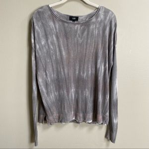 LINE The Label Grey Tie Dye Print Lightweight Sweater Size XS